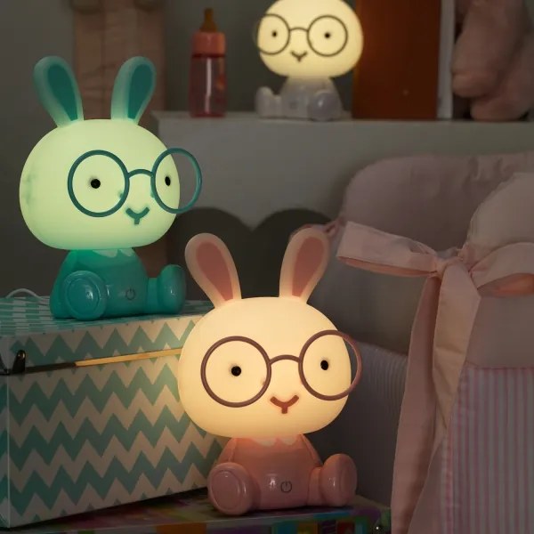 ONLI - Lampada notturna dimmerabile a LED per bambini PUPPIES LED/3W/230V 22 cm coniglietto/blu