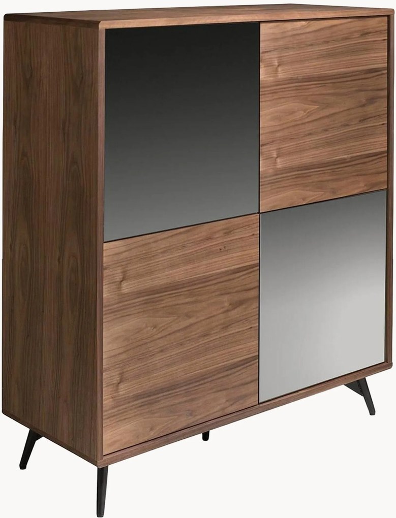 Credenza alta con frontali a specchio Elly