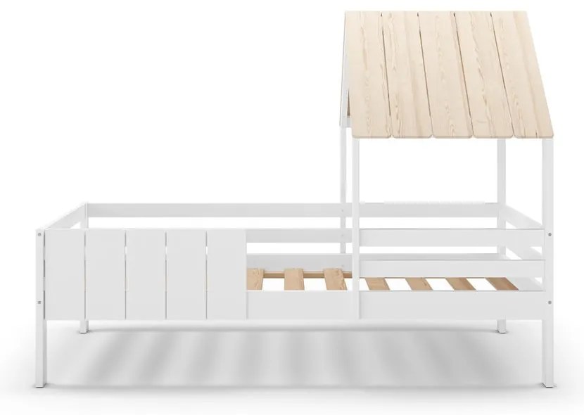 Letto da bambini a forma di casa bianco 90x190 cm Valka – Marckeric