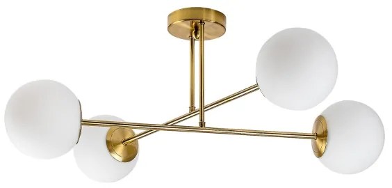 Rabalux 71082 - Lampadario a sospensione con supporto rigido KIARA 4xE27/35W/230V oro