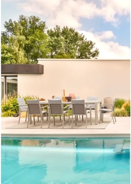 Tavolo Da Esterno Allungabile In Alluminio 100x180-240 Cm Kiplin Rastin Bizzotto