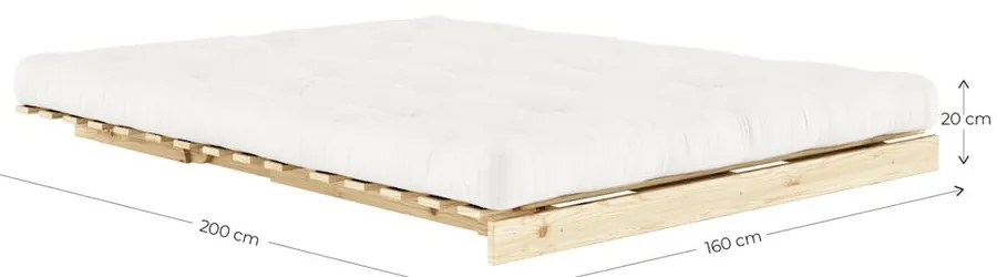 Divano letto in colore naturale 160 cm Roots - Karup Design