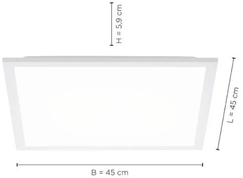 Leuchten Direkt 12201-16 - Plafoniera LED FLAT LED/22W/230V