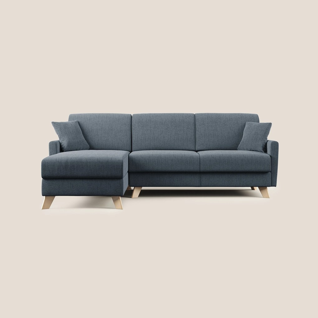 Edgar divano letto angolare in tessuto felis impermeabile T03 blu