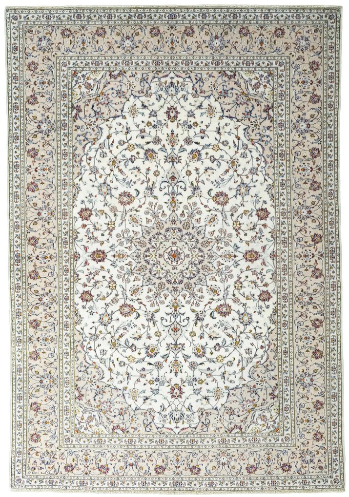 Kashan Tappeto persiano 290x200 Beige (Iran) Annodato A Mano