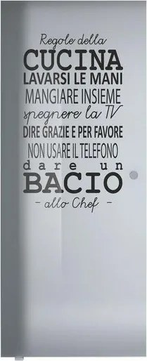 Anta per porta scorrevole esterno muro Regole in vetro trasparente satinato, L 88 x H 215 cm spessore 8 mm, apertura sinistra