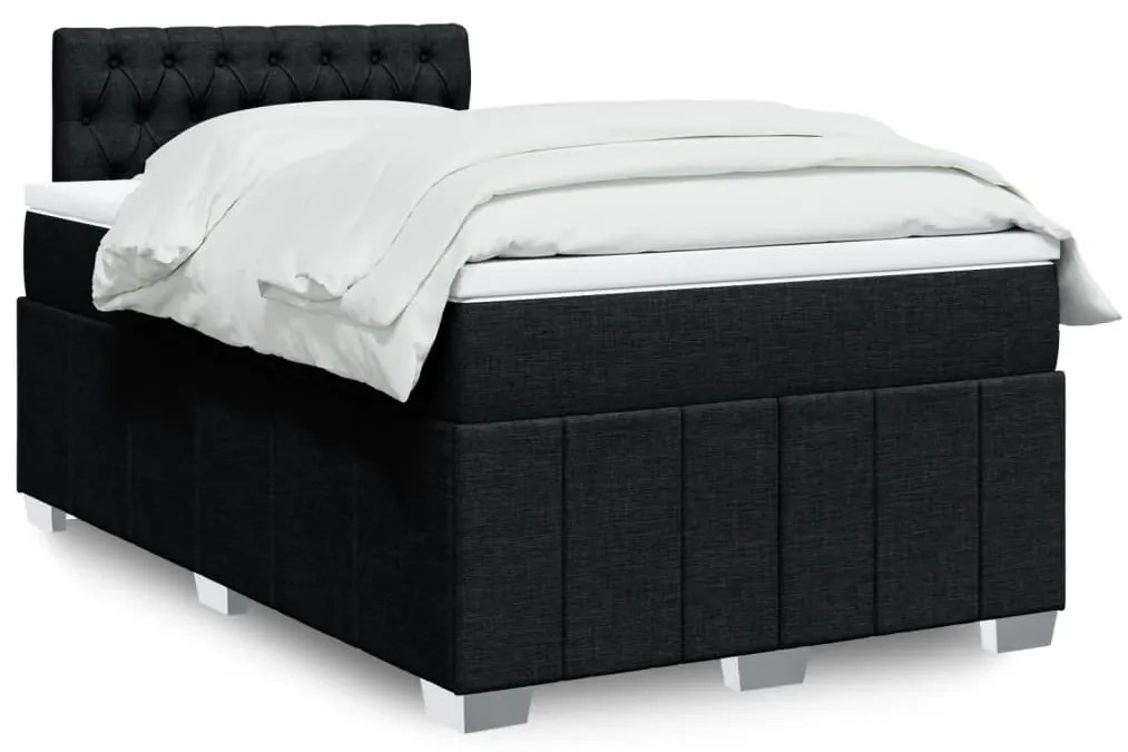 Giroletto A Molle Con Materasso Nero 120x190 Cm İn Tessuto /