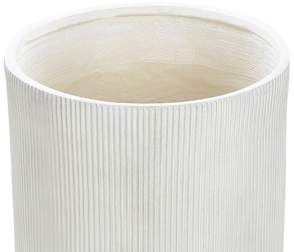 Vaso per fiori fibra di argilla bianco ⌀ 55 cm OREOI Beliani