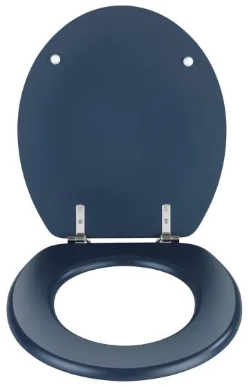 WENKO 25172100-WC sedile WC PRIMA 37x41 cm blu/argento