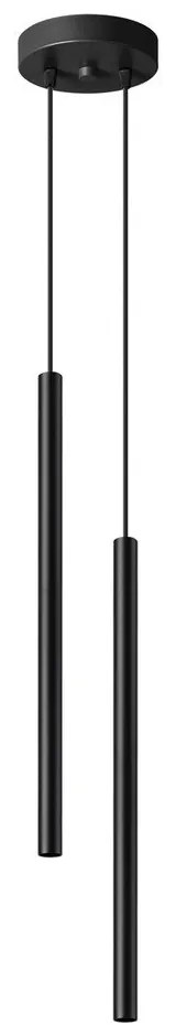 Lampadario nero in metallo ø 15 cm Fideus – Sollux