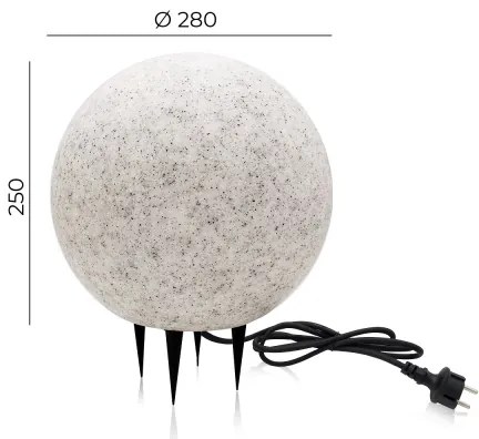 Luce da esterno decorativa GARDEN BALL 1xE27/40W/230V IP65 d. 28 cm