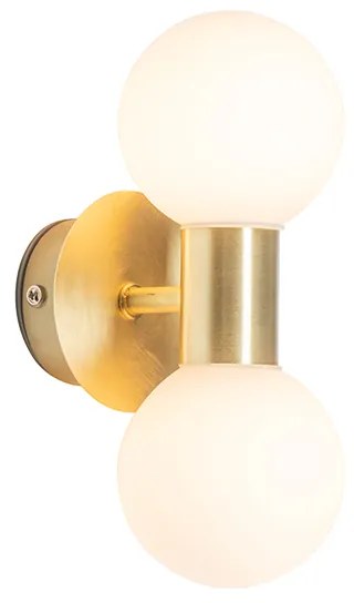 Applique da parete moderna oro IP44 2 luci - Cederic