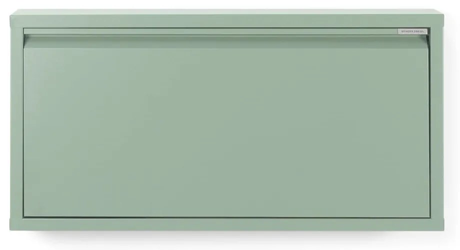 Scarpiera in metallo grigio-verde Billy - Spinder Design