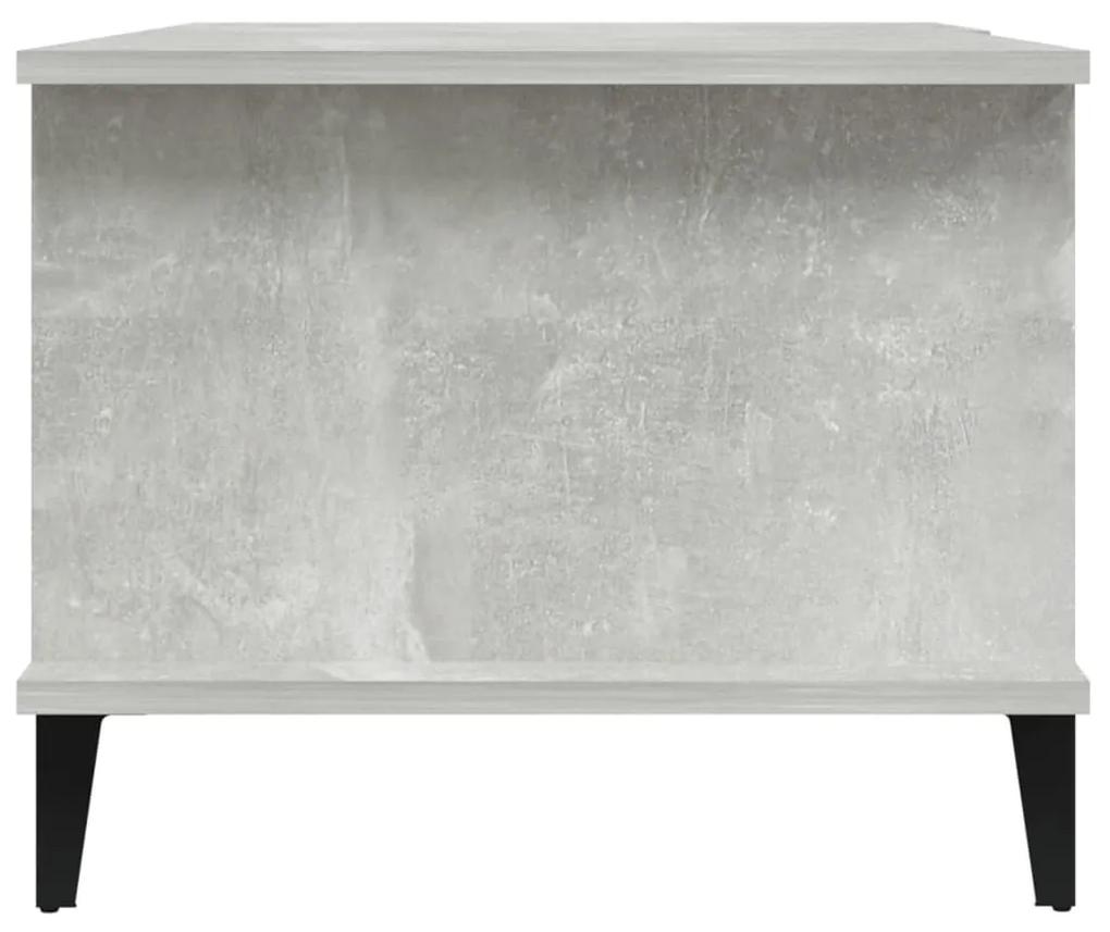 Tavolino da Salotto Grigio Cemento 90x50x40cm Legno Multistrato