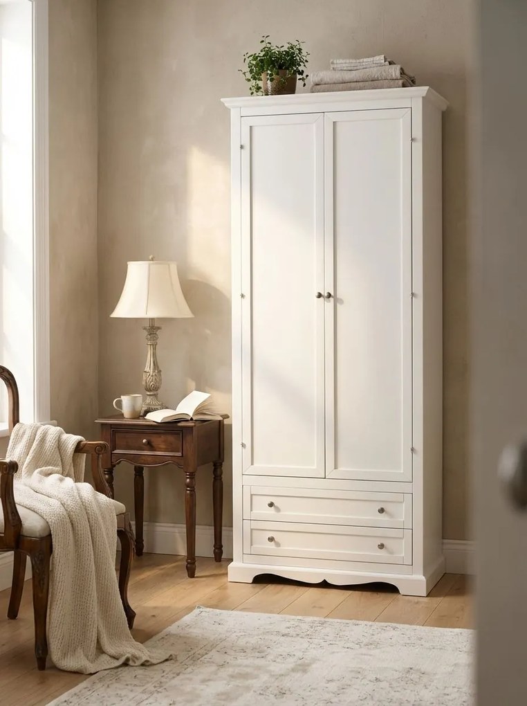 CHARLTON - armadio 2 ante in legno massello