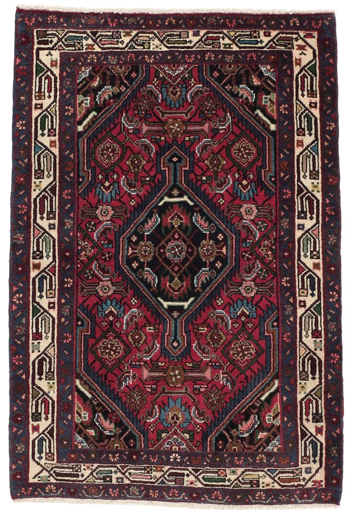 Hamedan Tappeto persiano 150x100 Rosso (Iran) Annodato A Mano