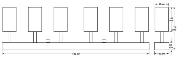 Faretto FARGO 6xGU10/30W/230V bianco