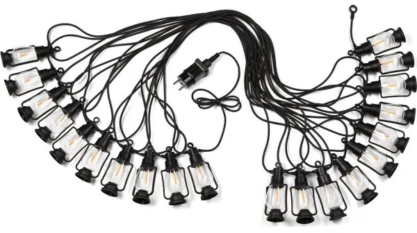 Catena decorativa per esterni GARLAND 20xLED 20m IP44 bianco caldo