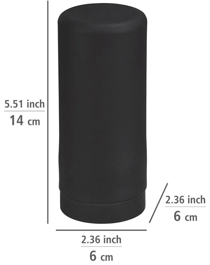 Distributore di sapone in silicone nero Easy Squeez-e - Wenko