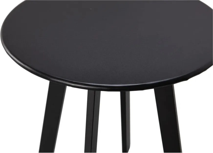 Tavolo da giardino nero, ø 40 cm Fer - WOOOD