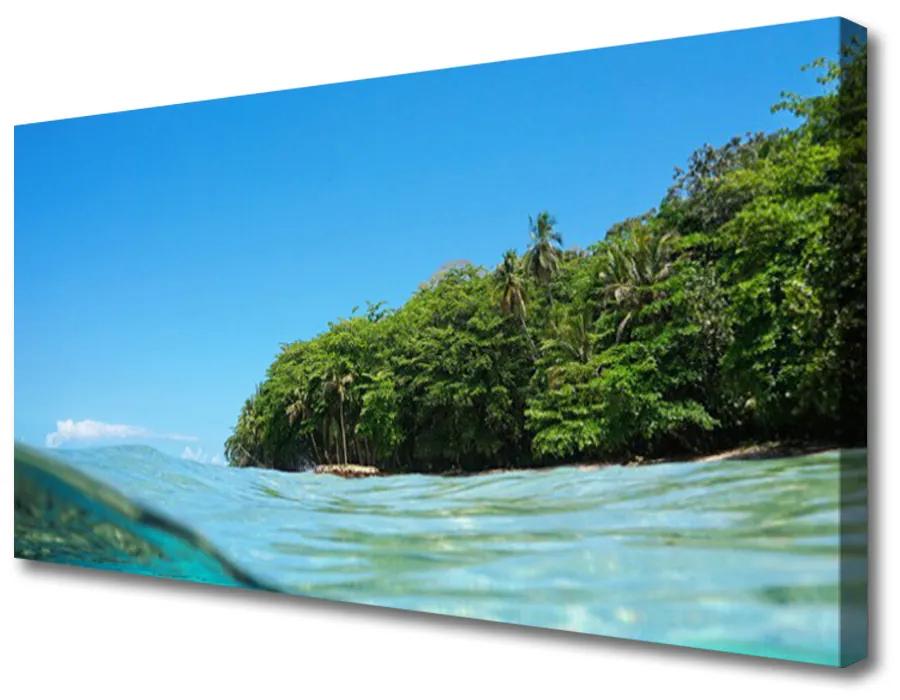 Quadro su tela Paesaggio dell'albero del mare 100x50 cm