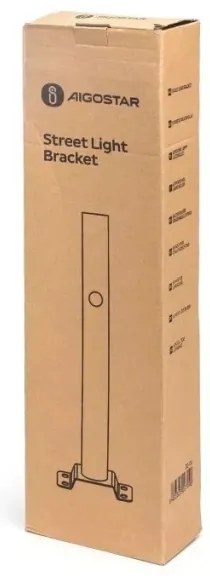 Aigostar - Supporto per lampione 48,9 cm nero