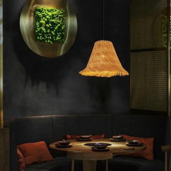 Immax 08273L - Lampadario a sospensione con filo NATURALEZA 1xE27/40W/230V diametro 45 cm rattan