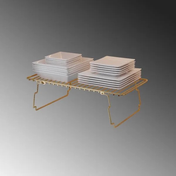 Organizzatore per scaffali 42x19 cm oro