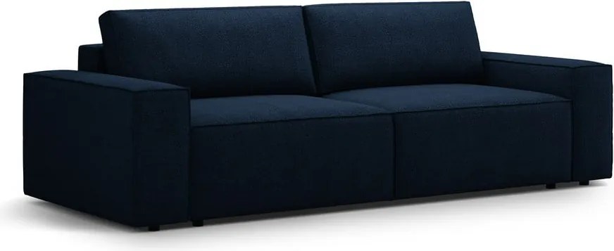 Divano letto blu scuro in tessuto bouclé 247 cm Jodie - Micadoni Home