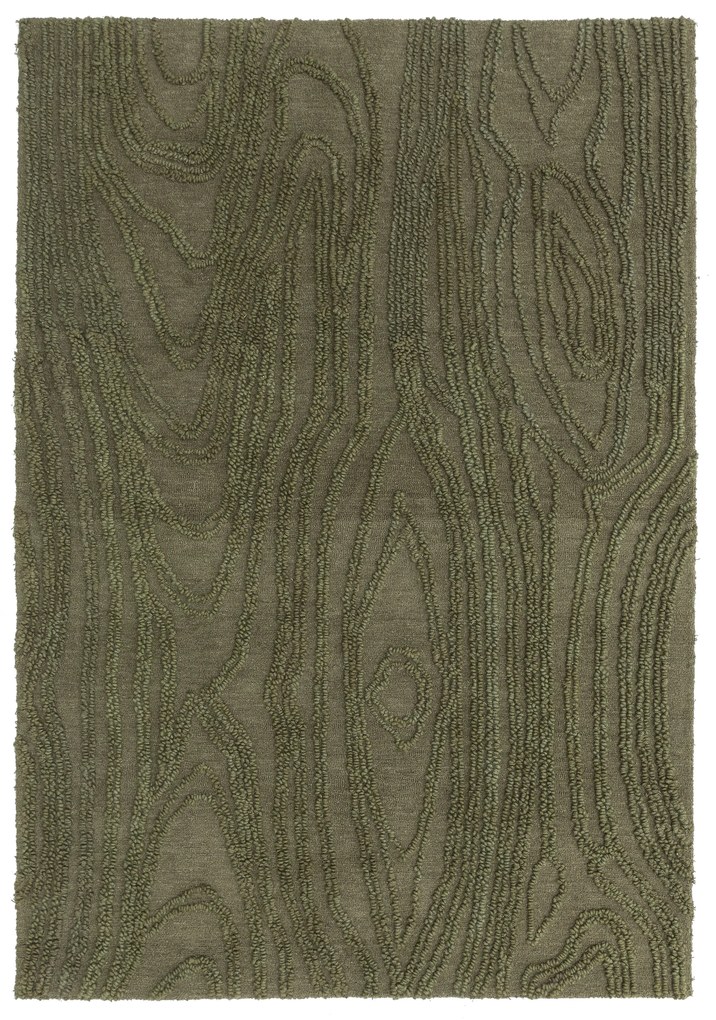 Kave Home - Tappeto Veiza di lana verde 160 x 230 cm