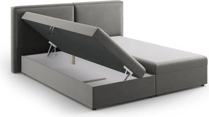 Letto boxspring grigio con contenitore 180x200 cm Arendal - Cosmopolitan Design