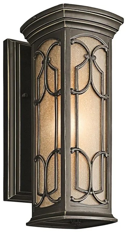 Applique classico chic da esterno KL-FRANCEASI-S bronzo IP44 1X E27 ELSTEAD