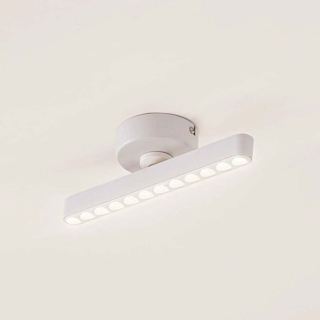 Faretto LED Lindby Eldrin, bianco, 9W, 1 luce, metallo, 25cm