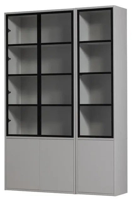 Vetrina in legno di pino grigio chiaro 53x230 cm Basic - vtwonen