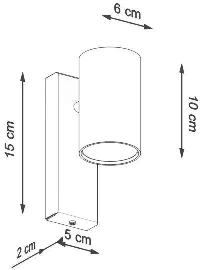 Sollux SL.1076 - Applique UTTI 1xGU10/40W/230V bianca
