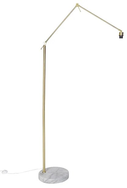 Lampada da terra moderna regolabile oro - Editor