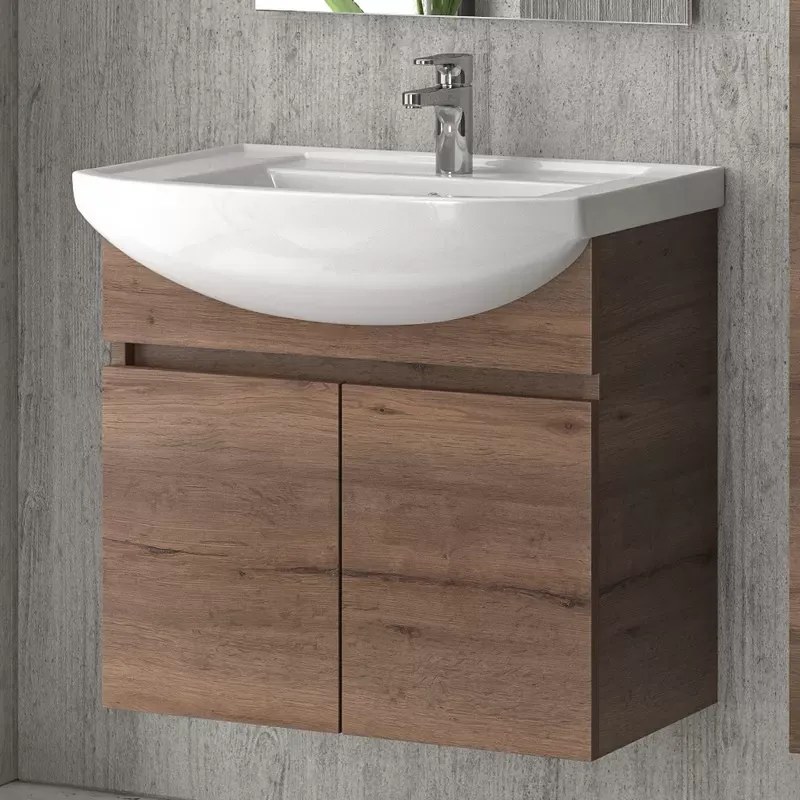 Mobile bagno 65cm sospeso con 2 ante BN-65A - KAMALU