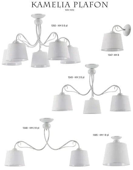 Jupiter 1348 - KM 2 PB - Plafoniera KAMELIA 2xE27/60W/230V