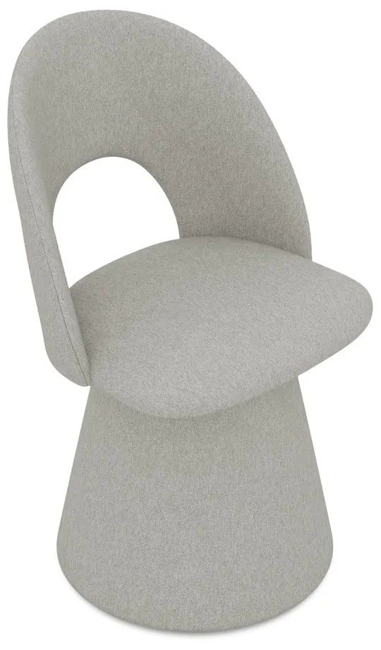 Sedia da pranzo grigio chiaro in imbottito Kalo – Makamii