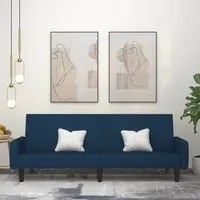 Divano Letto a 2 Posti Blu in Velluto 375773