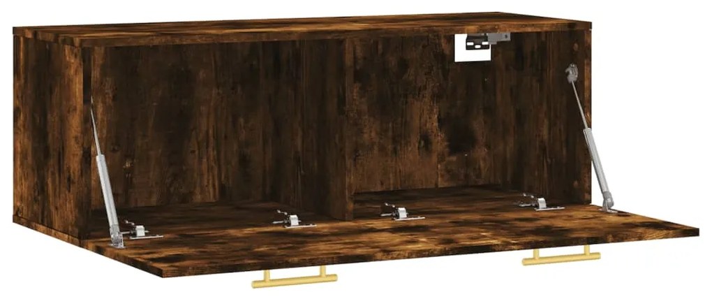 Mobile a Parete Rovere Fumo 100x36,5x35 cm in Legno Multistrato