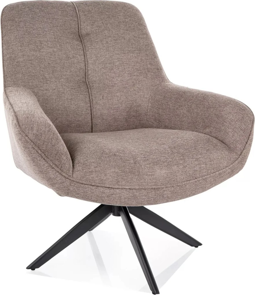 Poltrona Hana Brego in tessuto beige – 91x82x88 cm