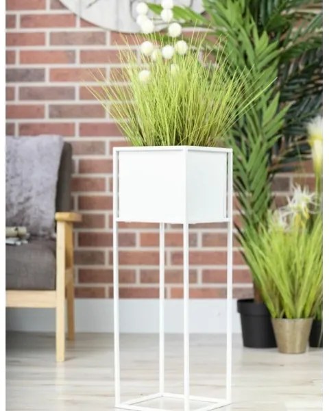 Portafiori 70x24 cm bianco