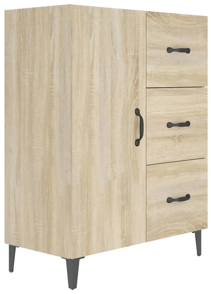 Credenza rovere sonoma 69,5x34x90 cm in legno multistrato