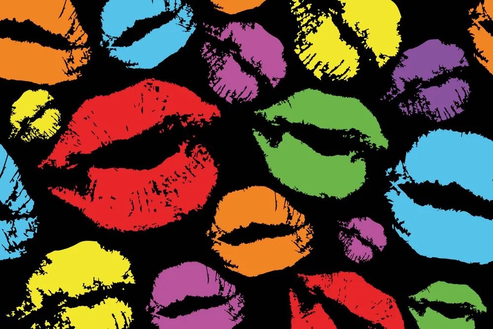 Carta da parati – Baci pop art