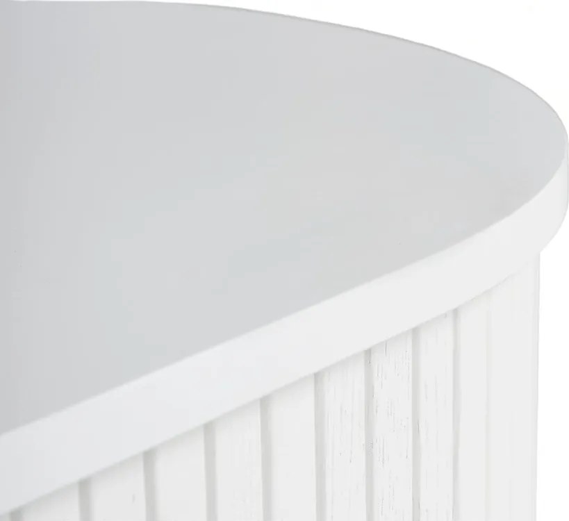 Tavolino da salotto bianco effetto rovere 60x120 cm Nola – Unique Furniture