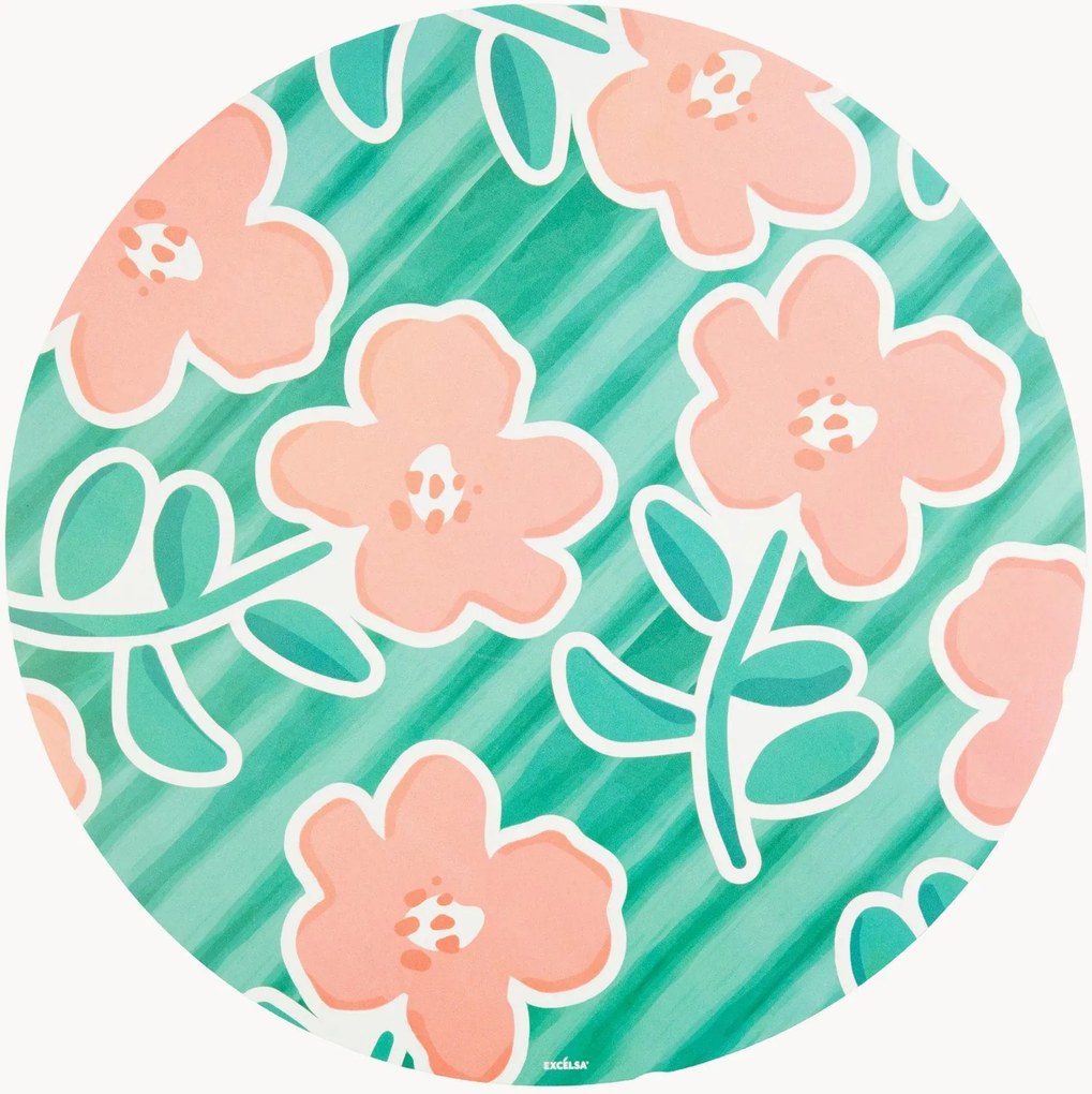 Set di 6 tovagliette rotonde con stampa floreale Primula