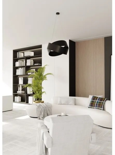 Lampadario a sospensione con filo VIENO 3xE27/15W/230V nero