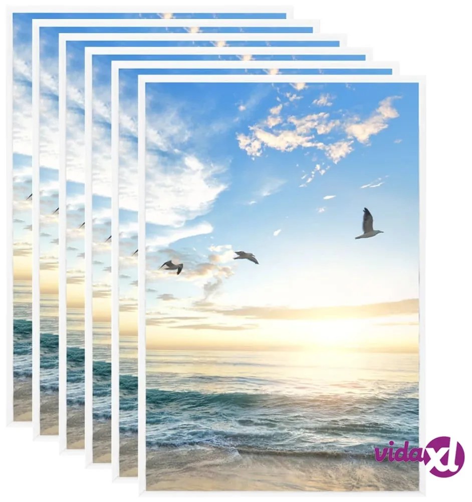 vidaXL Cornici Foto Collage 5 pz per Tavolo Bianche 21x29,7cm MDF