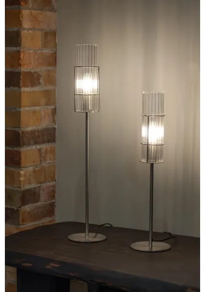 Markslöjd 108557 - Lampada da tavolo TUBO 1xE14/40W/230V 50 cm cromo lucido/clear